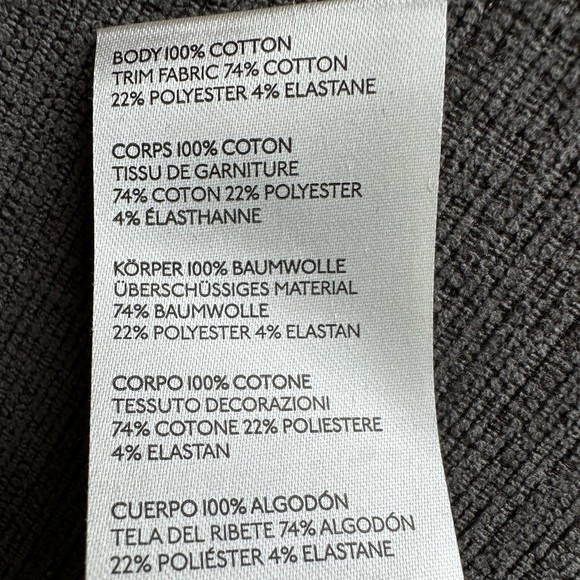 Free People cotton grey long sleeve top with blue and green trim. (S) - Picture 5 of 5